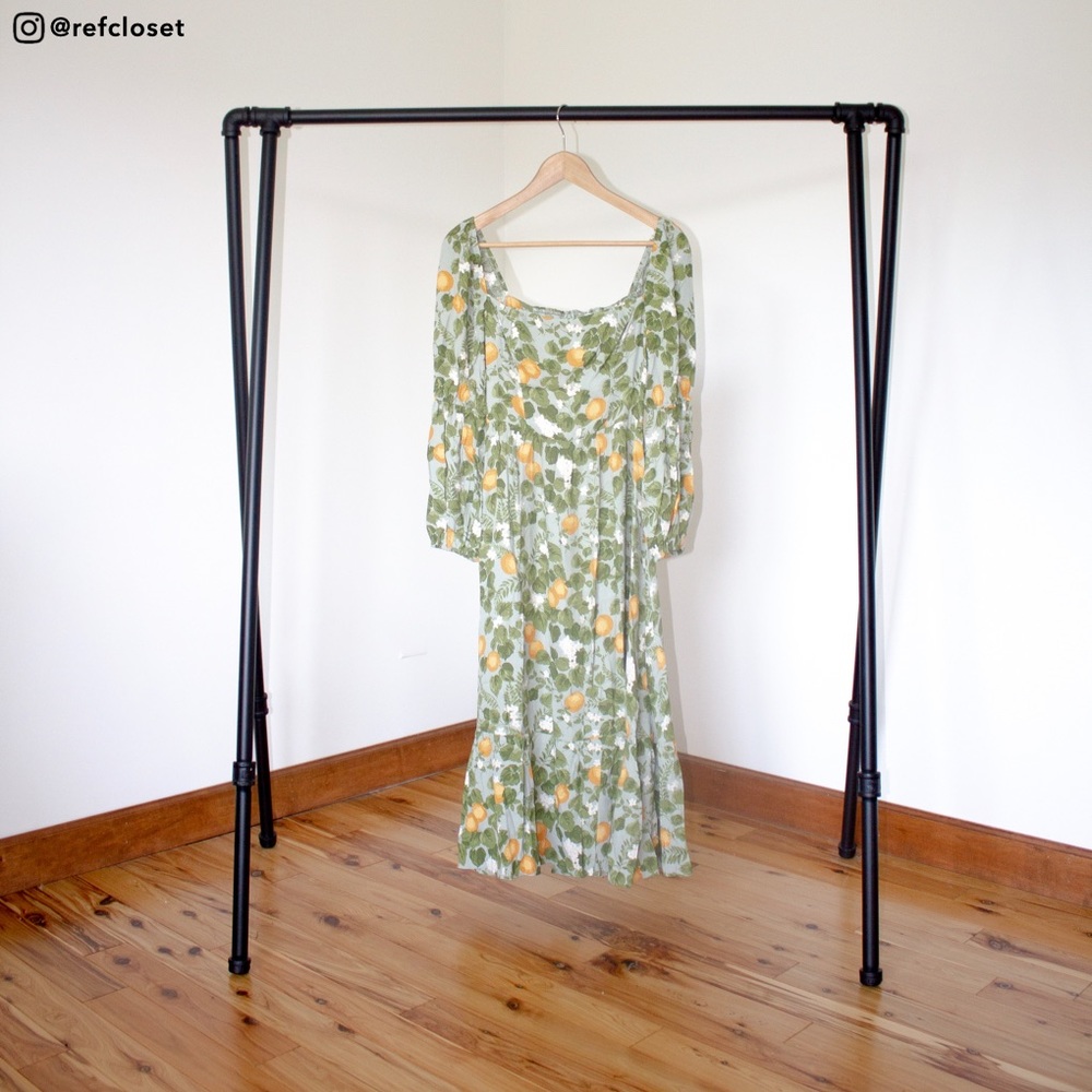 Reformation Mica Dress (Orange Groove) - Picture 2 of 4